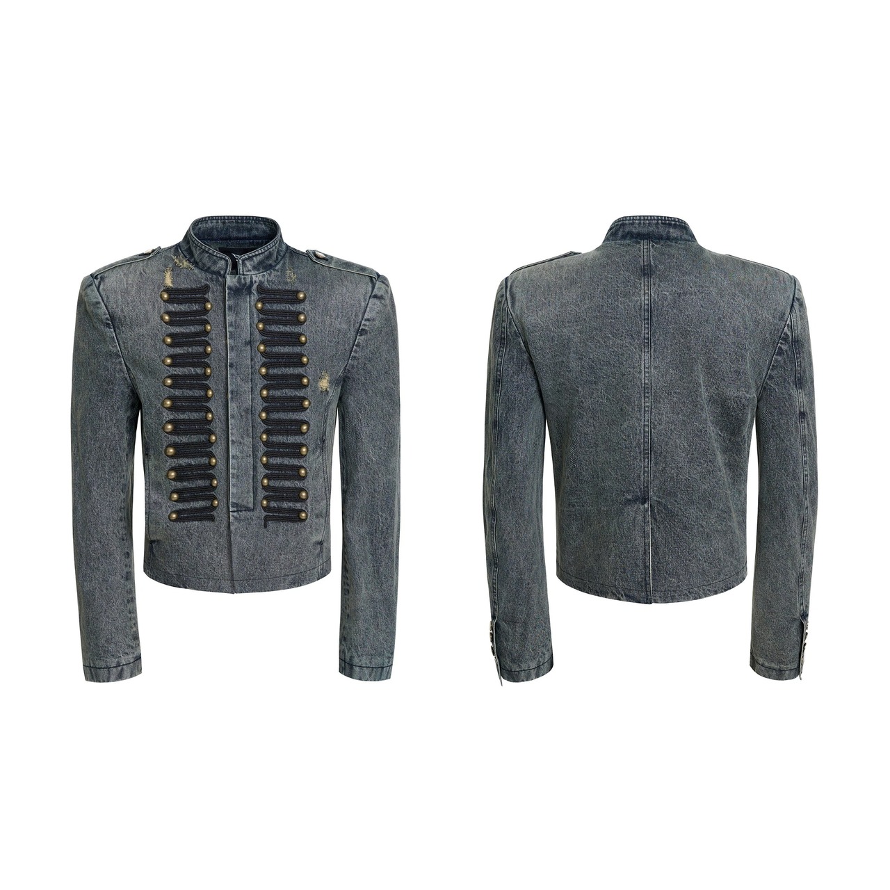 STARTEXCEEDEND Denim Napoléon Jacket Blue | INVADER