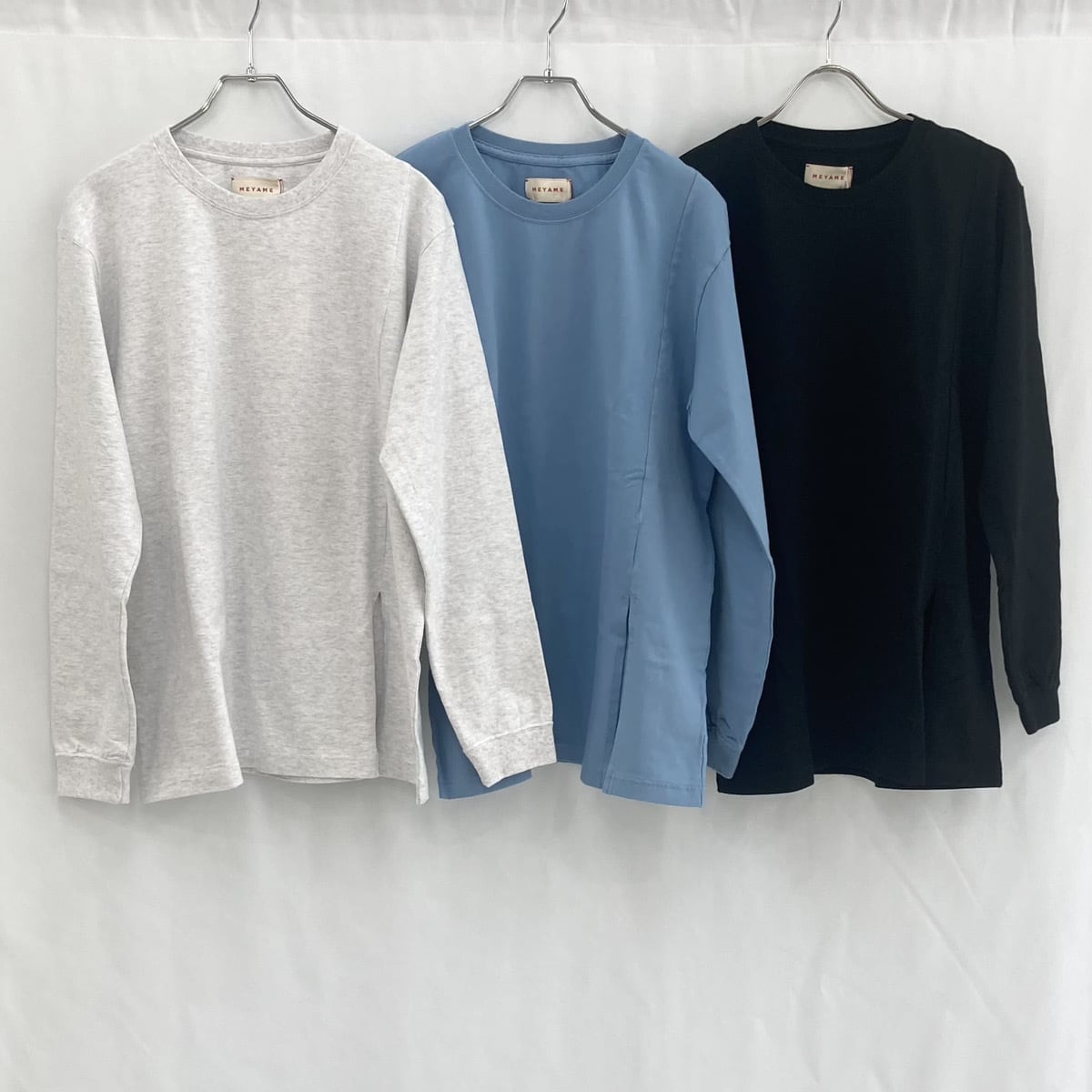 MEYAME スリットロングスリーブSLIT LONG SLEEVE TEE 20%OFF】【MEYAME】SLIT LONG SLEEVE TEE スリットロングスリーブT