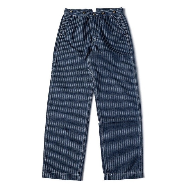Striped straight denim 3322