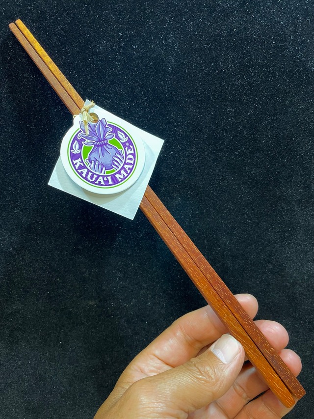 4) 勇気！成長！強靭な心！聖なる神木「カウアイ・レムリアン・コアウッド」チョップスティック(箸)