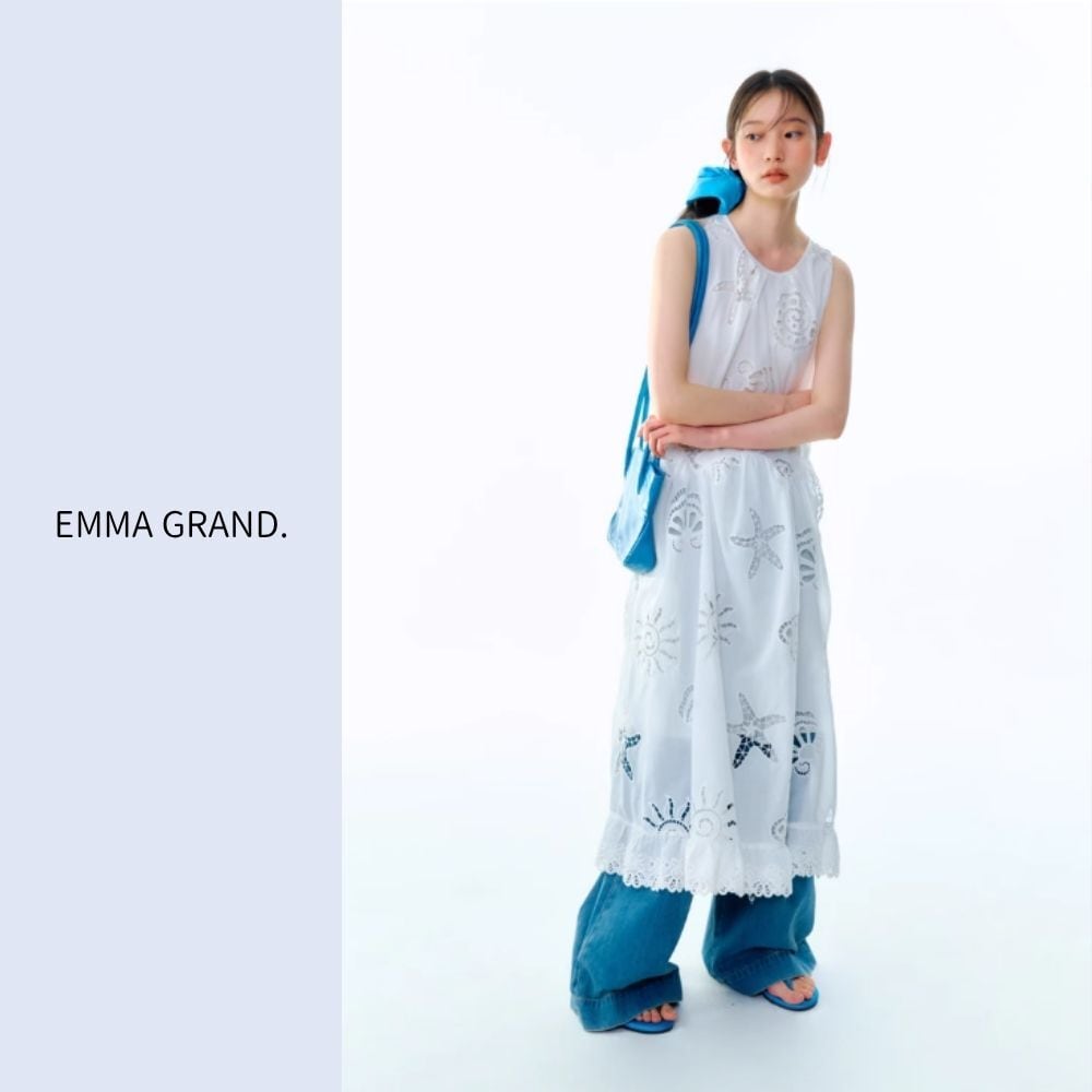 シーシェルホワイトワンピース E00561 | EMMA GRAND.
