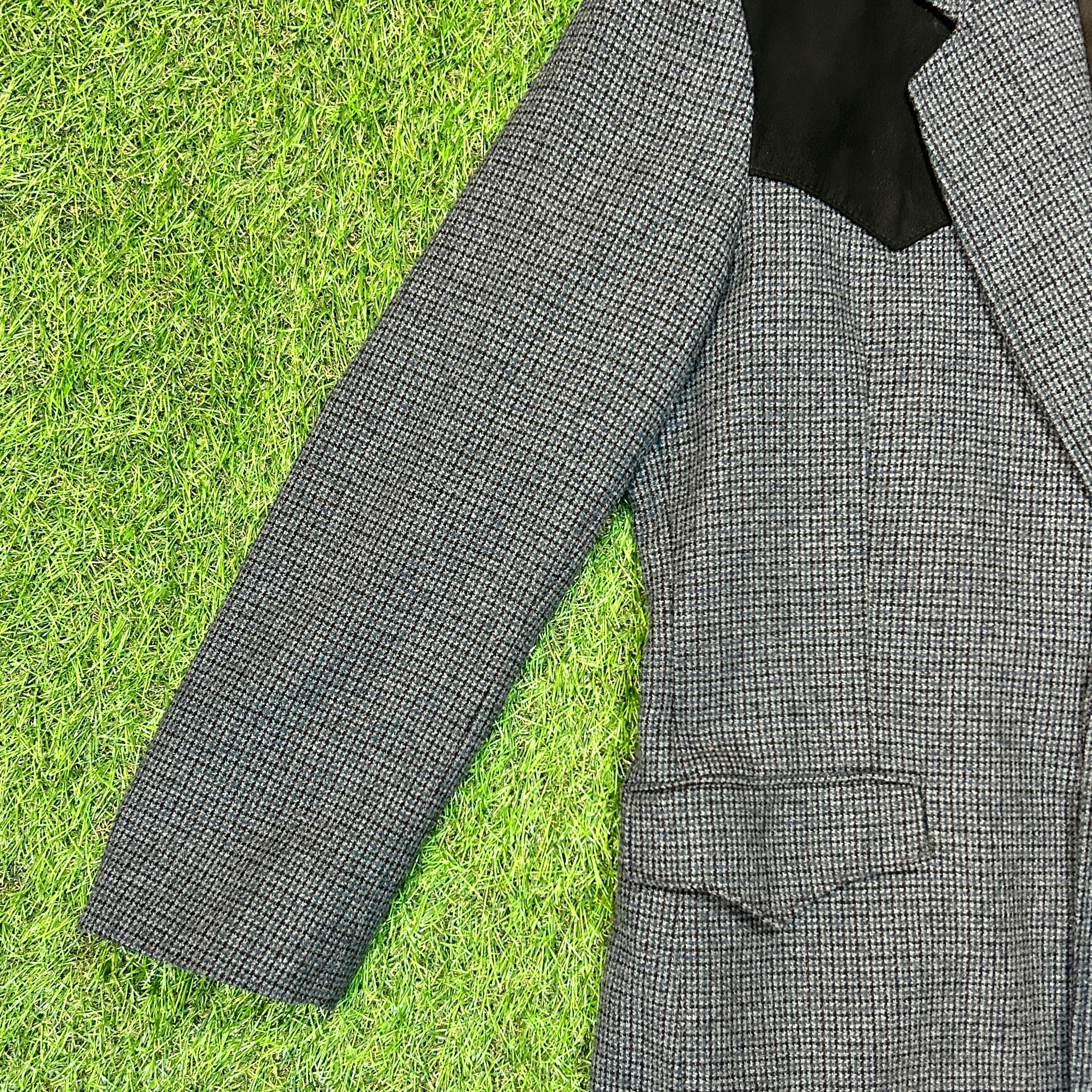 Men's】80s ウエスタンデザイン グレー チェック テーラード Men's】80s ウエスタンデザイン グレー チェック テーラード