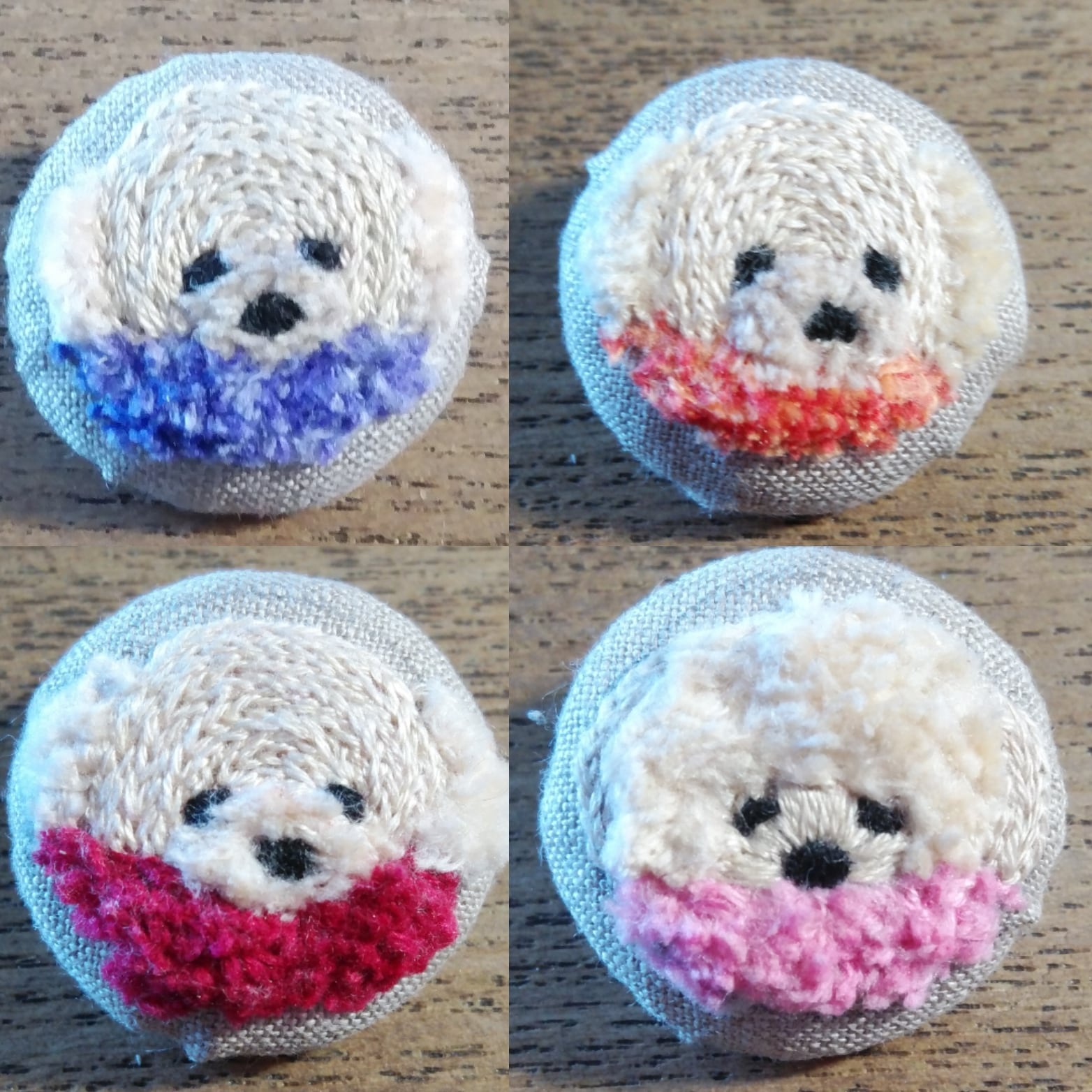 完成ꗯはるママ様⚘handmadeトイプードルくるみボタン⚘ありがとうございます トイプードルのヘアゴム くるみボタン | PAY ID