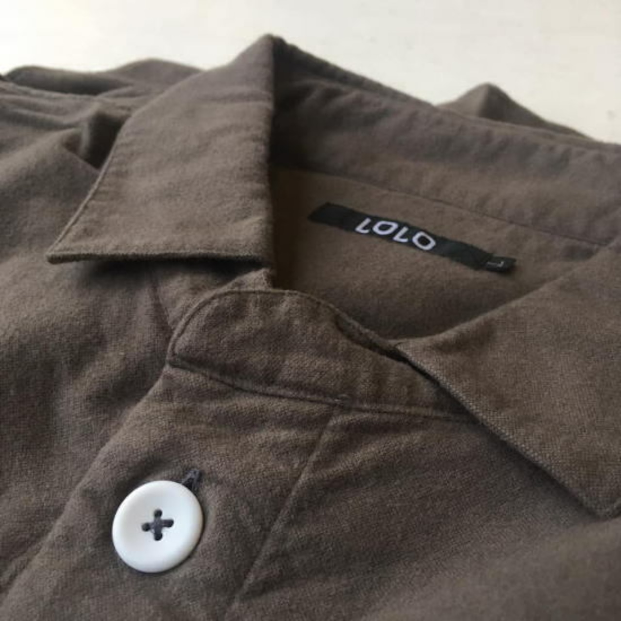 LOLO　綿ネル　シャツジャケット　チャコールグレー【送料無料】【SALE】