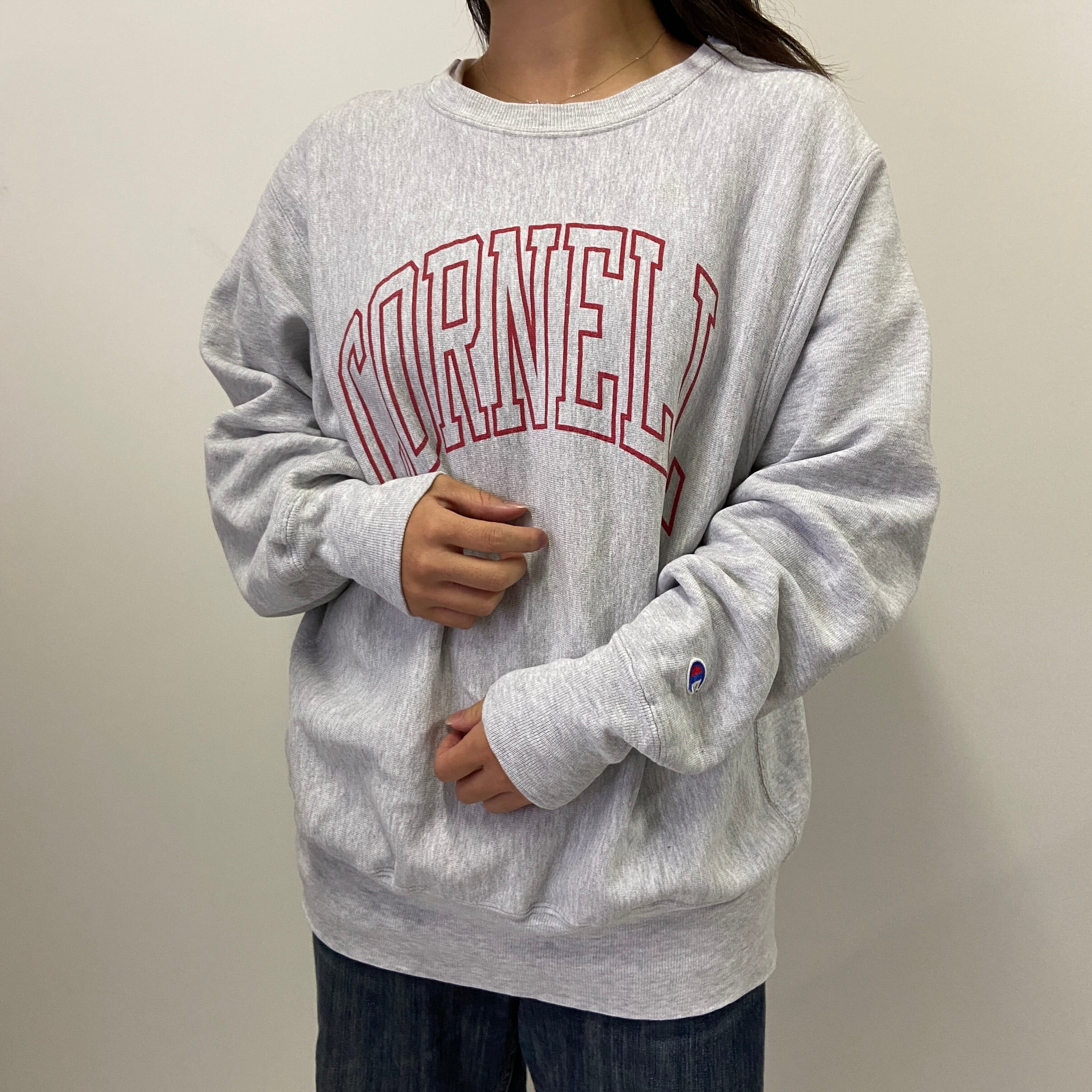 champion リバースウィーブ カレッジ 刺繍タグ 90s L USA製 - スウェット