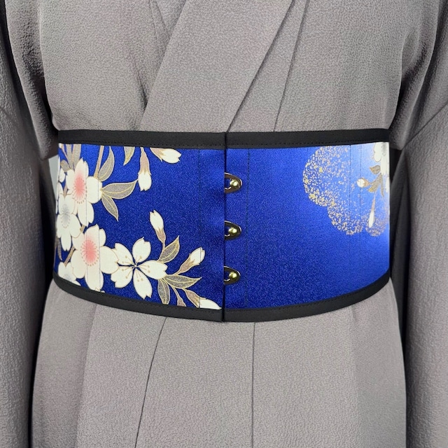 コルセット帯（振袖より制作）Corset Obi(Made of Furisode-Kimono)