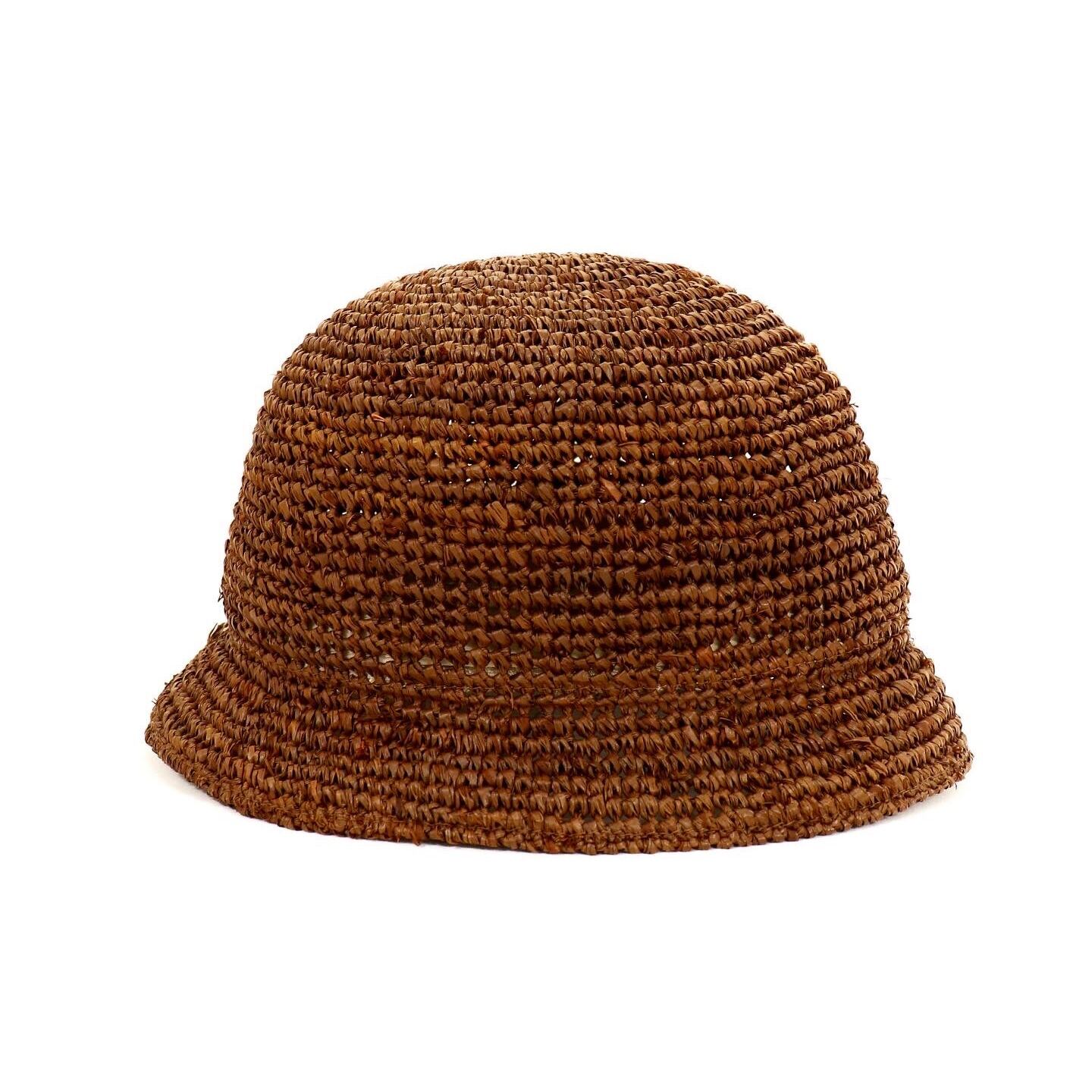 NOROLL / DETOURS RAFFIA HAT NAVY LARGE - 帽子