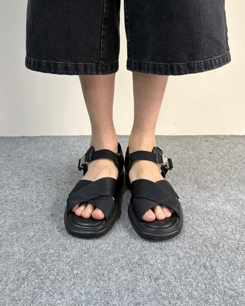 【PRADA】buckle strap sandals