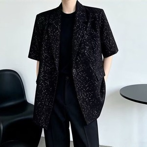 【Men】STAR PRINT SHORT SLEEVE RELAXED BLAZER S-2279