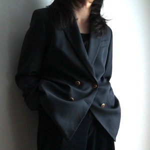 【Set B】"70's-80's European vintage" double breasted beautiful button tailored jacket