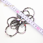 社交ダンス 小物 多美咲 コーム ヘアアクセサリー ヘアオーナメント つけ髪 つけ毛 アクセサリー デモ 競技 ダンス パーティ 発表会 ブラック系 ブラウン系 ストーン クリスタル キラキラ おしゃれ 豪華 パーティー用 コスチューム 小物 レディース ダンス競技用 ヘアスタイル エレガント