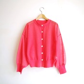 one f Sheer Cardigan PINK 再入荷