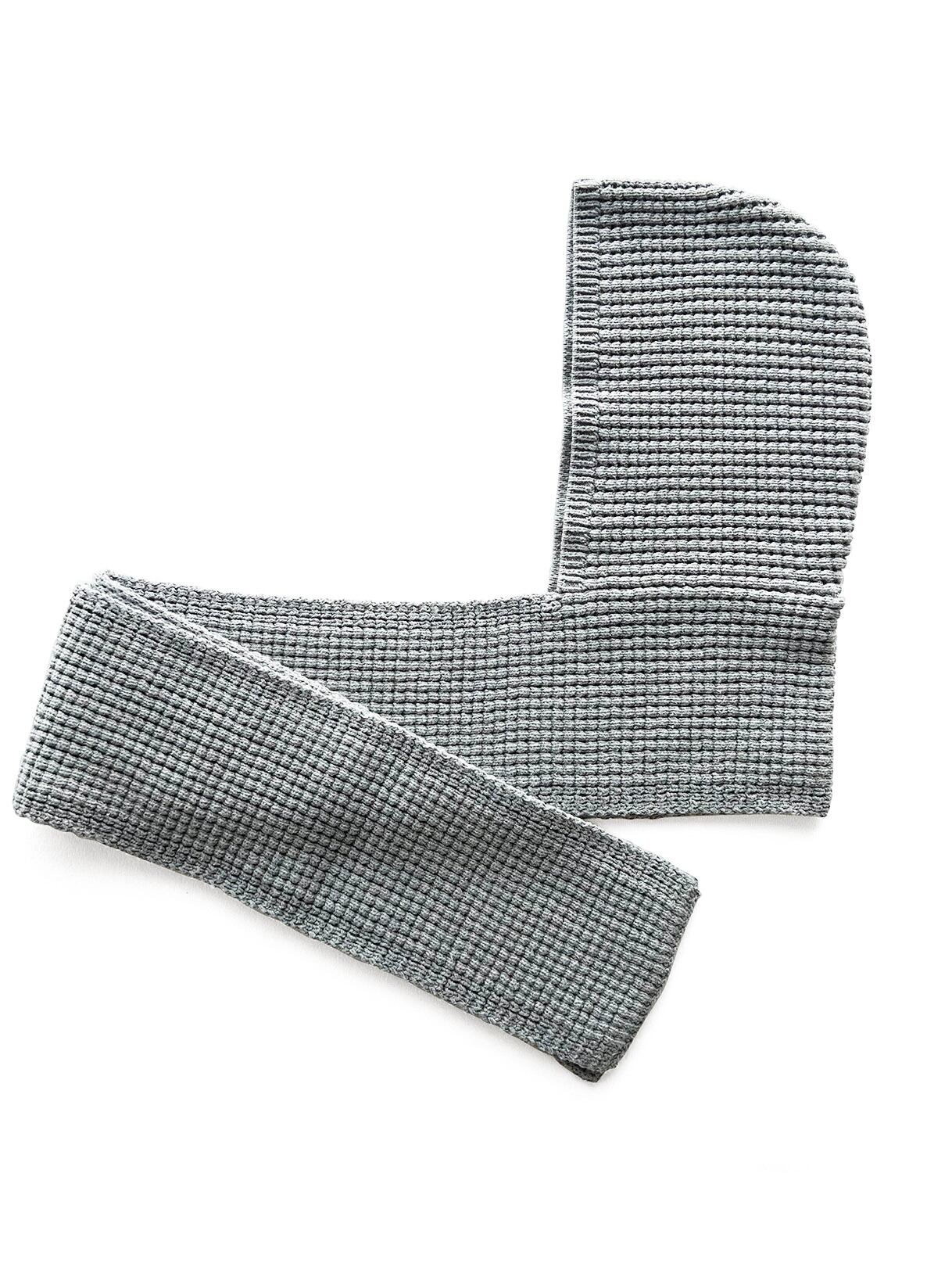 小物 COMFORTABLE REASON WAFFLE HOOD SCARF COMFORTABLE REASON / WAFFLE HOOD SCARF / BLACK