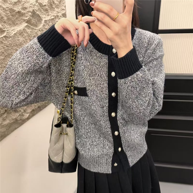 【outer】ニットカーディガン Q7373