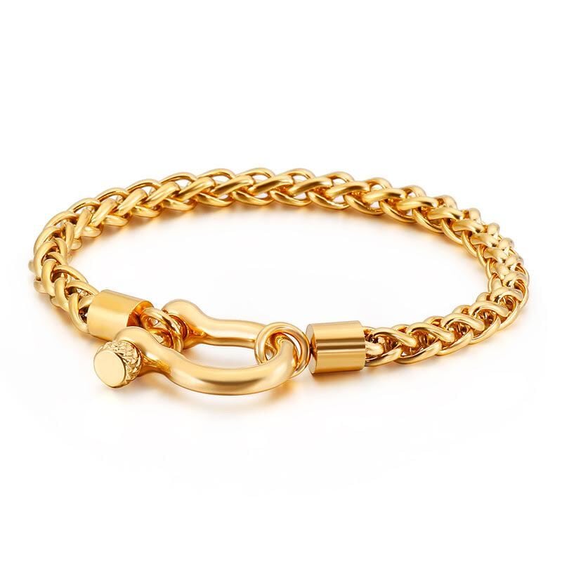 316L Horseshoe chain bracelet　GOLD