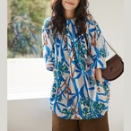Botanical Rhythm Blouse – Blue Forest  I25068