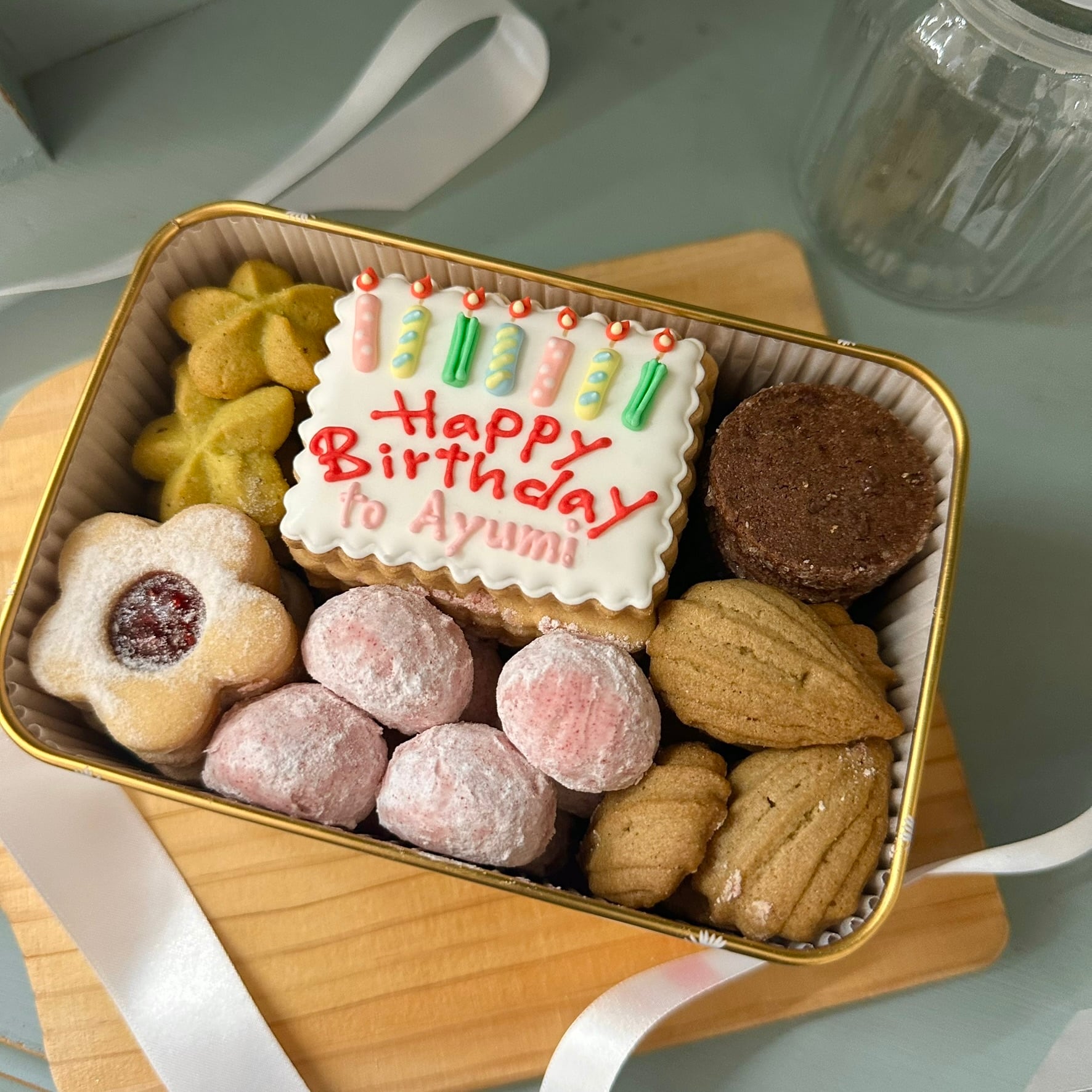 Berry DECO オリジナルクッキー 缶 【名入れアイシングクッキー