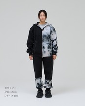 【数量限定販売】裏起毛タイダイジップアップフーディー　光と影