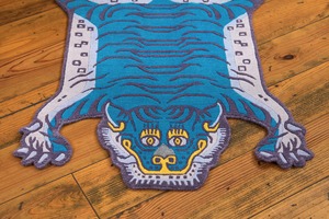 Tibetan Tiger Rug 《Sサイズ•ウール・オリジナル3・ミスティックターコイズ679》チベタンタイガーラグ