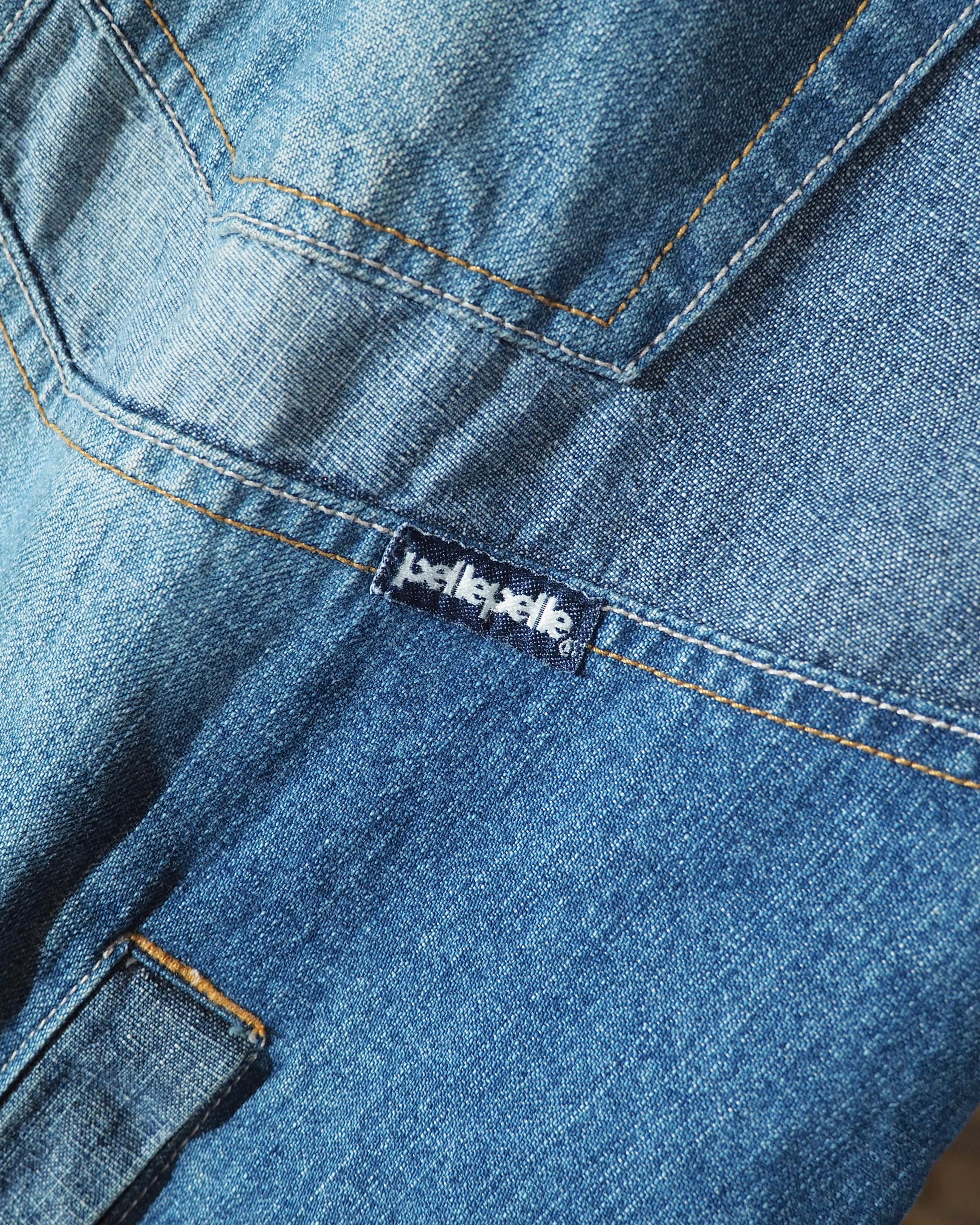 1990s " pellepelle " Special Rebuiling Over silhouette vintage Denim jacket