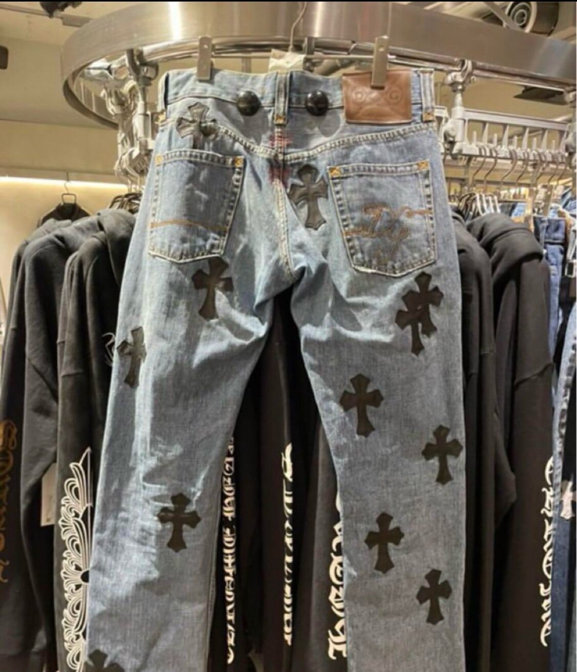 CHROME HEARTS クロムハーツ クロスパッチ デニム ドルガバ ジーパン