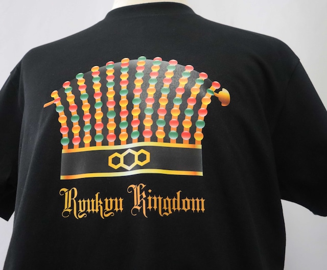 琉球玉冠Tシャツ（黒）【首里城復興記念】