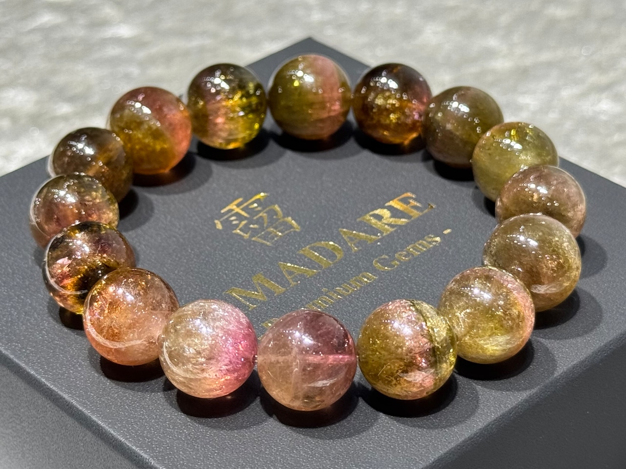 No.1892【SS】ウォーターメロントルマリンブレスレット