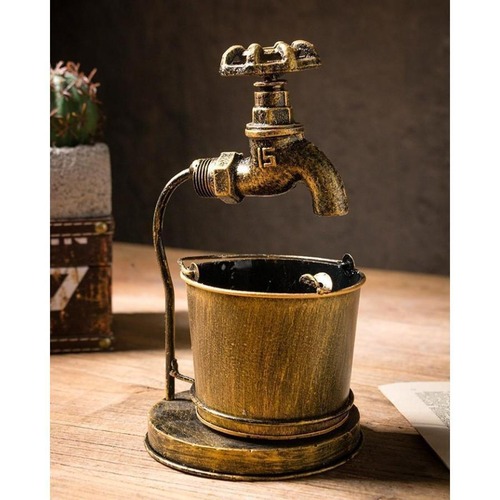 蛇口 バケツ 灰皿 小物入れ アンティーク レトロ 雑貨 インテリア おしゃれ ２種類 ヴィンテージ ゴールド モダン 北欧
