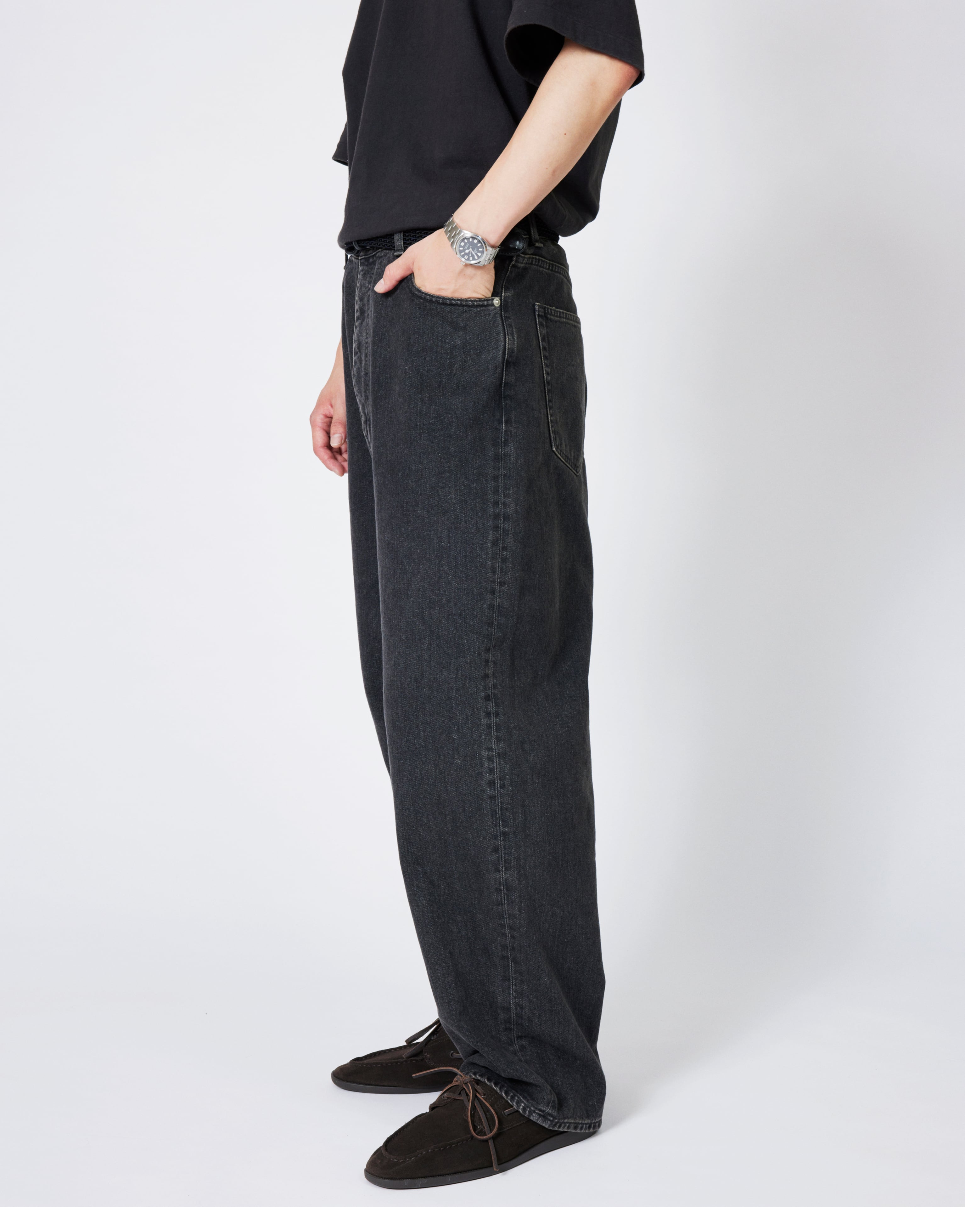 everyone wide jeans (H.BLACK) denimMサイズ everyone wide jeans (HEATHER BLACK) | everyone