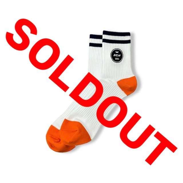 “NTH SOCKS” color White×Navy×Orange