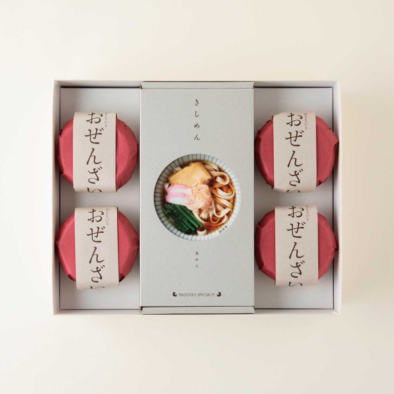 お餅入おぜんざい+きしめん 4食入 詰め合わせ