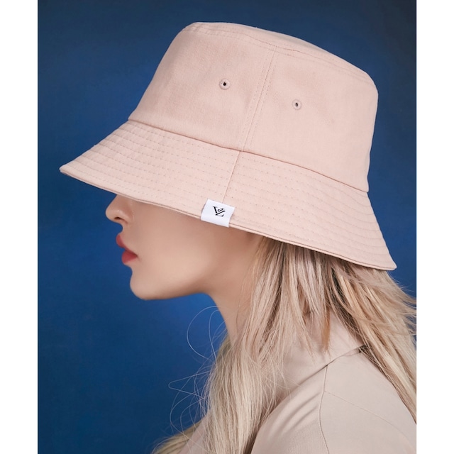 [VARZAR] Herringbone label bucket hat pink   正規品 韓国ブランド 韓国ファッション 韓国代行 ハット