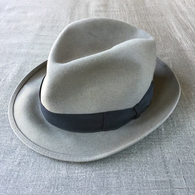 Borsalinoボルサリーノ グレイ/56cm-7inch qualità extra superiore (B3)