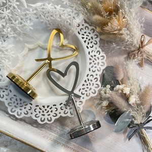 【1個】予約販売♪ステンレス製ハート型スタンド シルバー