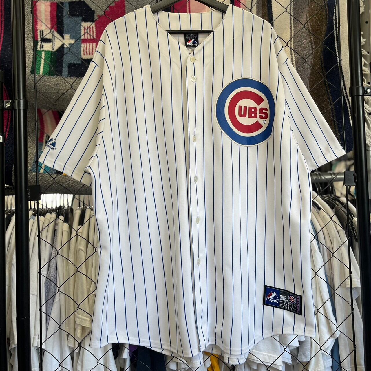 マジェスティック majestic MLB CHICAGO CUBS シカゴカブス ゲームシャツ ベースボールシャツ USA製 メンズM /eaa338057