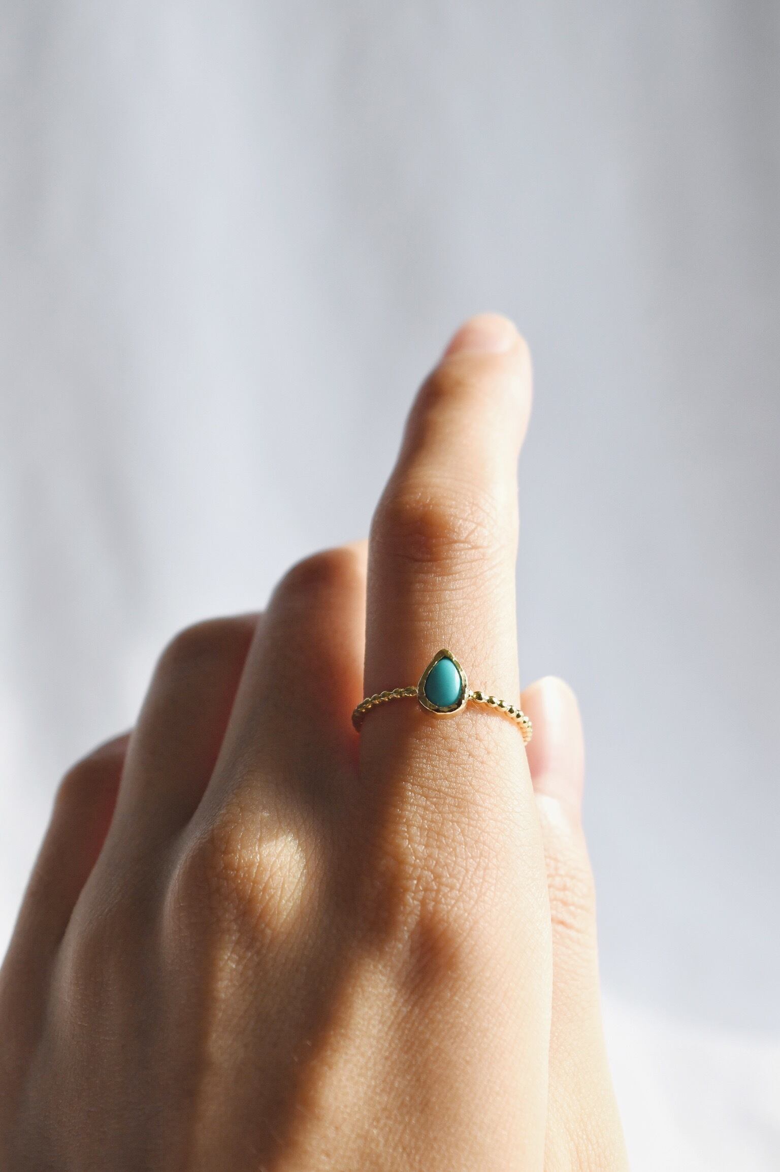 K18 Seed & Grain Turquoise Ring 18金 種と粒のターコイズリング | quirk of Fate powered by  BASE