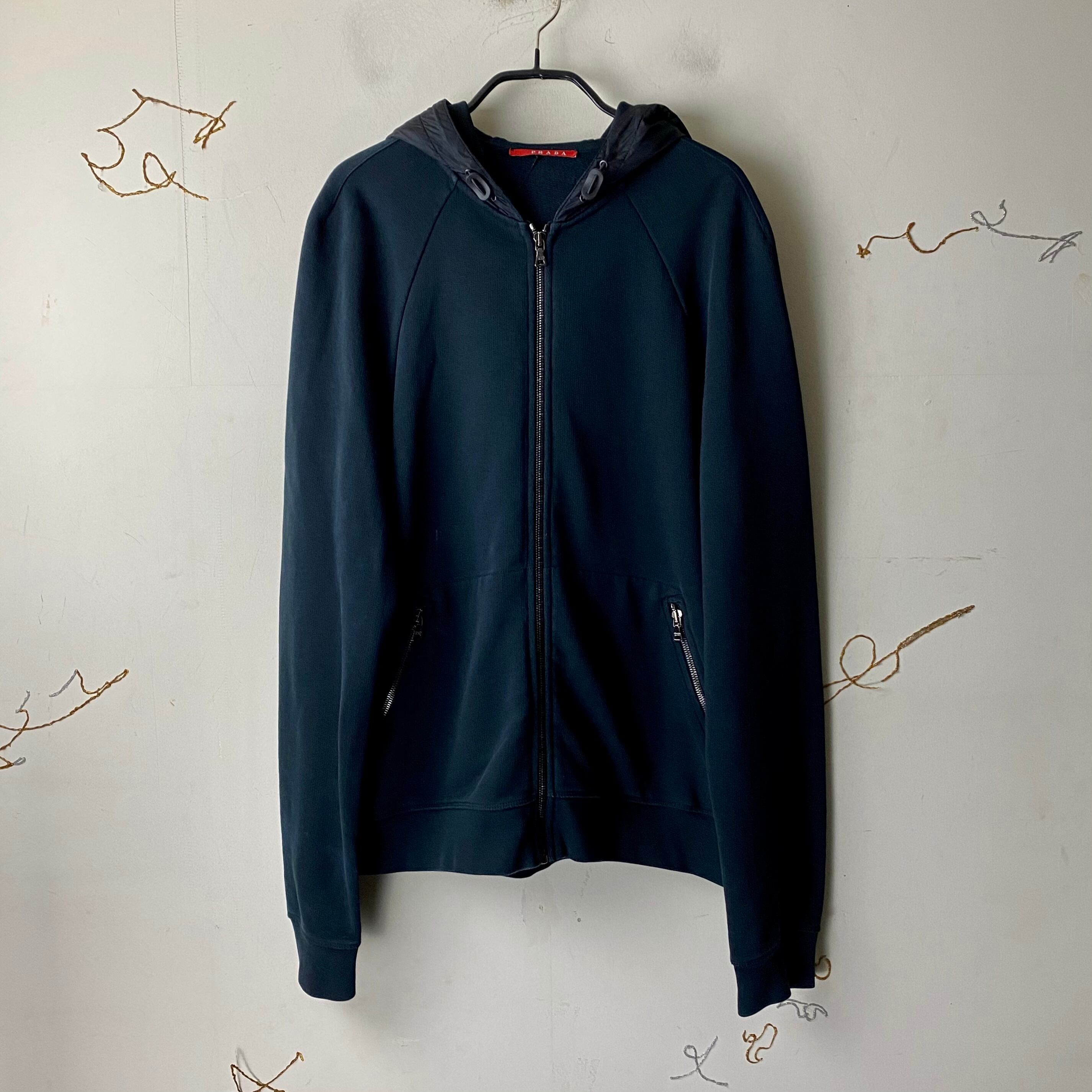 PRADA nylon hoodie switching sweat parka | NOIR ONLINE