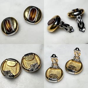 vintage 1977's GIVENCHY metal bicolor earring