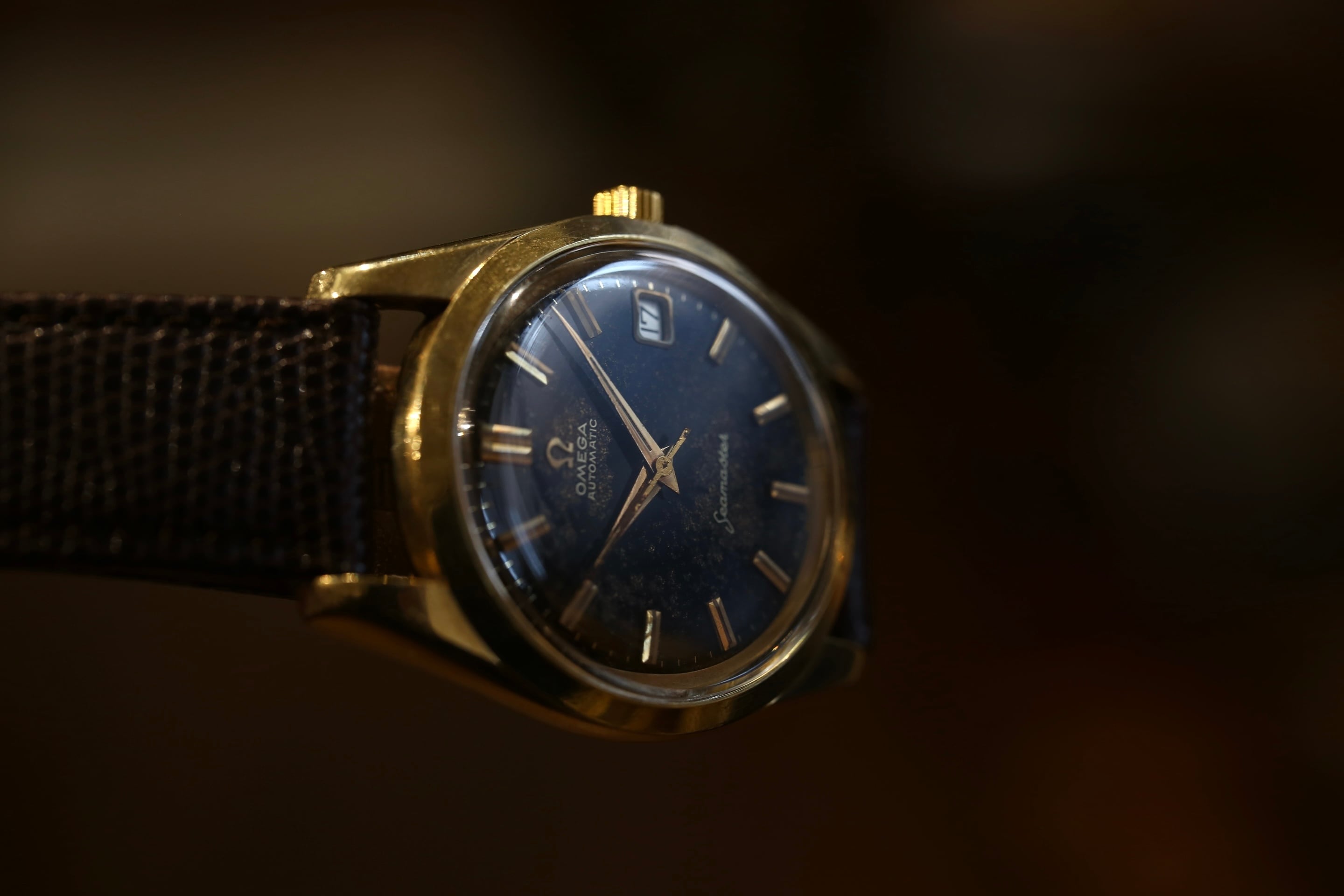 【OMEGA】 1960’s オメガ シーマスター デイト ” Star dust ” ブラックミラーダイヤル 自動巻き / Vintagewatch / Seamaster/ Cal.562 | アンティーク・ビンテージ時計修理・販売 WhiteKings(ホワイトキングス) powered by