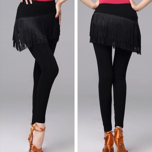 フリンジデザイン レギンス アシンメトリー ミニスカート ds1482