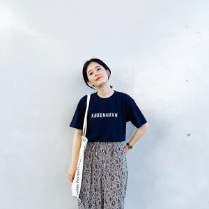 【Scandinavian cafe】KOBENHAVN T-shirt (white/navy)