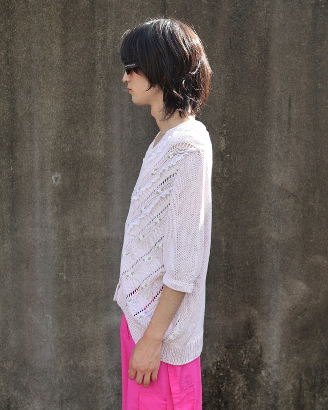 Beaded Button Lace Cardigan