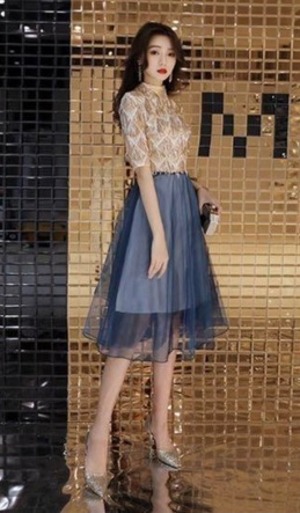 ★送料無料★15号(XXL)★ビジュ－飾りパ－ティ－ドレス[OPN3664]