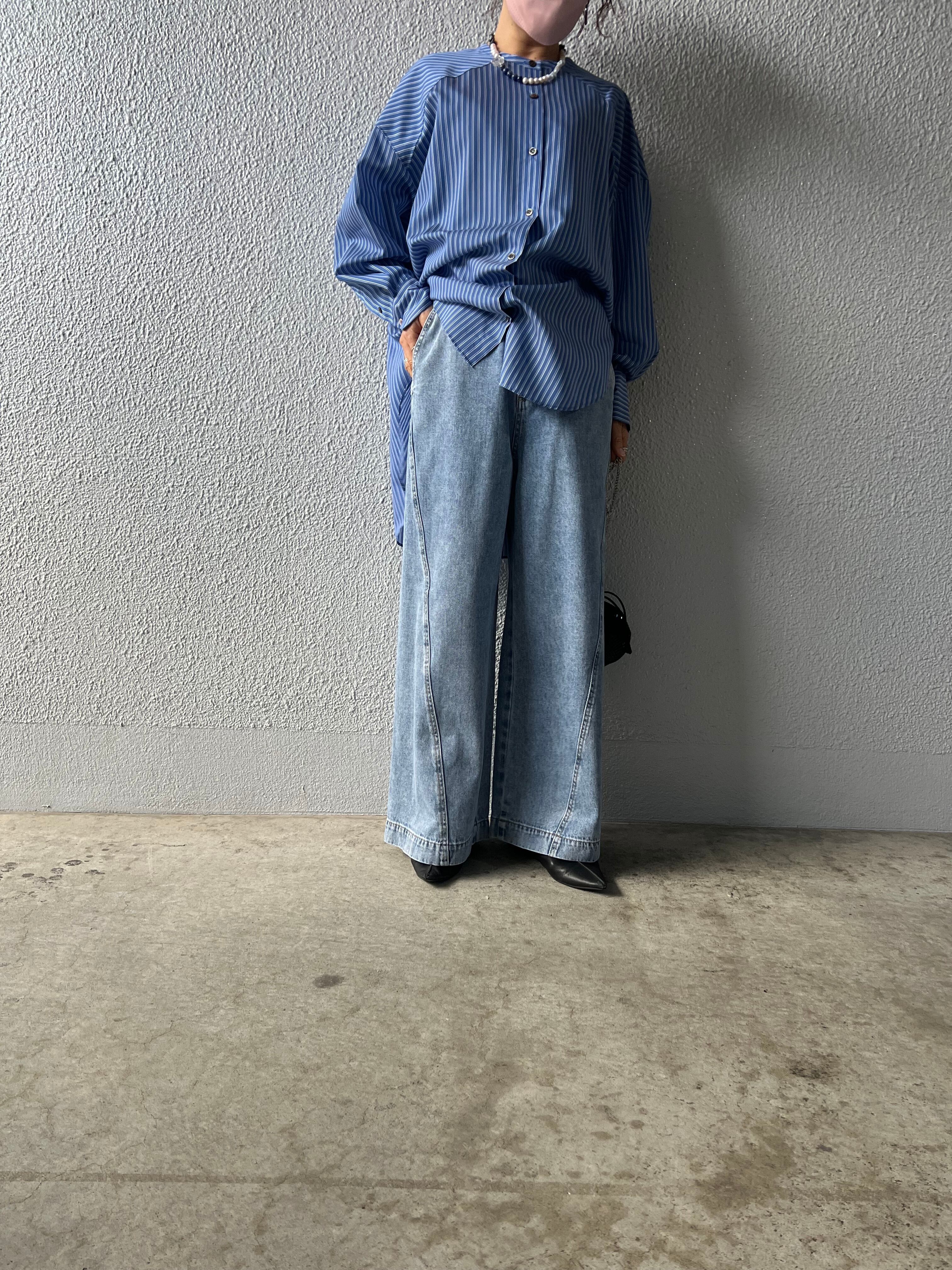 【PASSIONE】イージーワイドデニムパンツ　616617