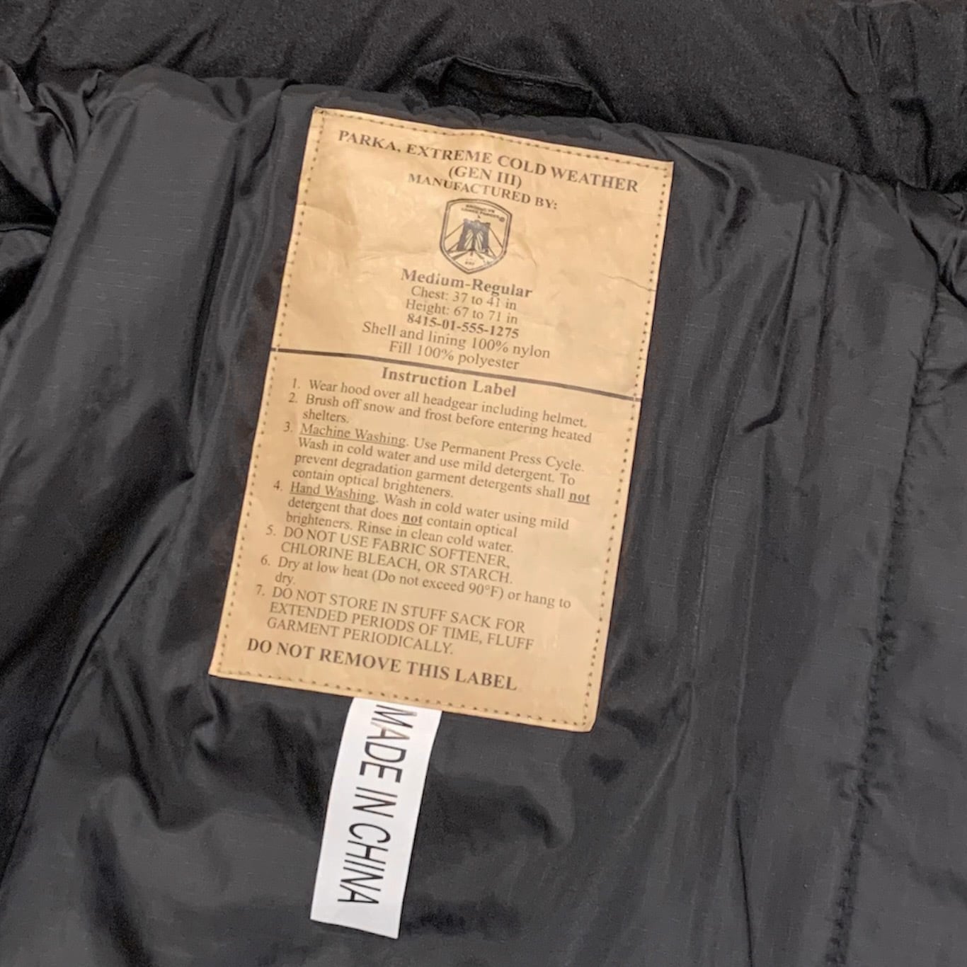 BAF社製 PRIMALOFT LEVEL7 "BLACK新品・未使用