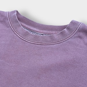 【DOLAN TWINS】刺繍 ロゴ スウェットシャツ トレーナー プルオーバー 薄紫 くすみカラー ユニセックス S コメディアン US古着