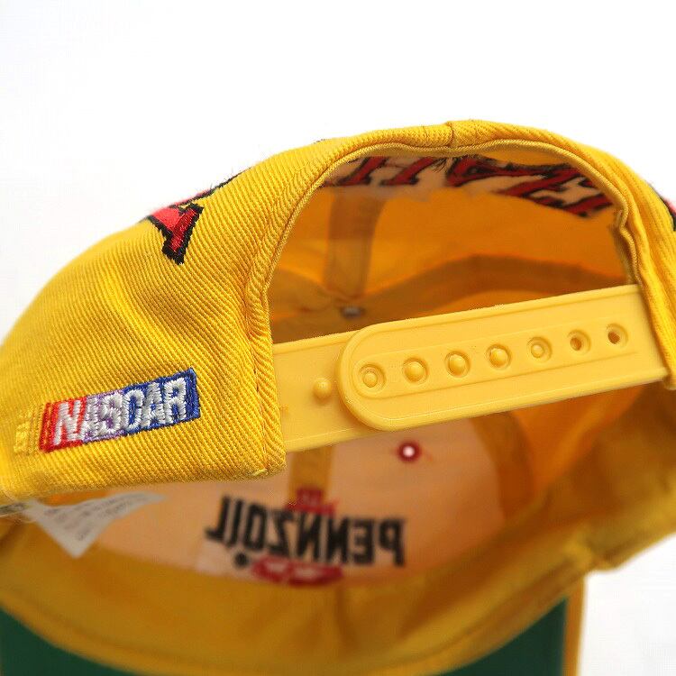 古着 90年代 NASCAR キャップ レーシング チーム イエロー 表記