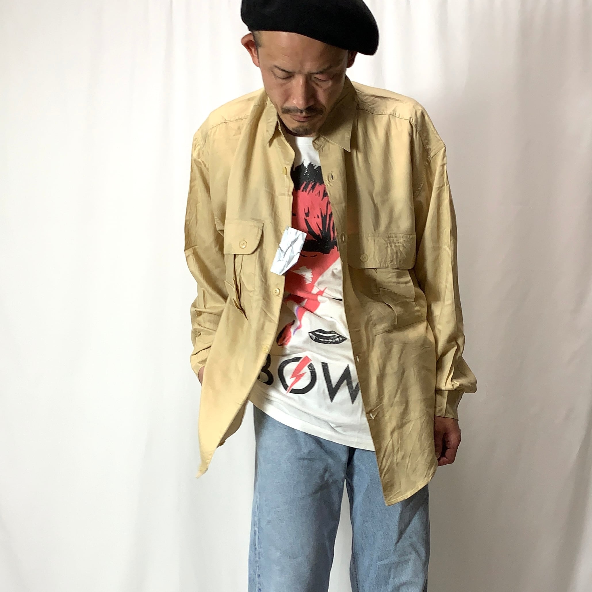 vintage old 80s 90s Deadstock GOOUCH Rayon Shirt デッドストック