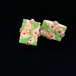 Floral motif rectangle earrings