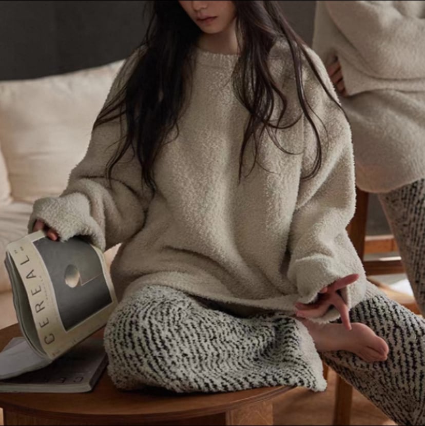 【M-XL】warm pullover style pajamas p1584